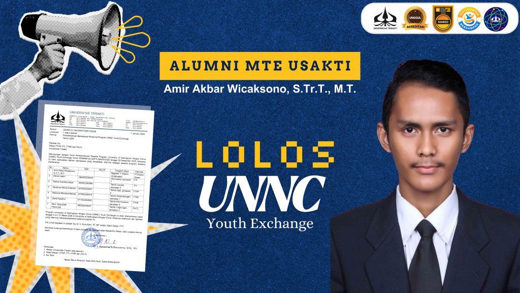 Electrical Engineering Master’s Alumnus from Universitas Trisakti Selected for UNNC Youth Exchange 2026